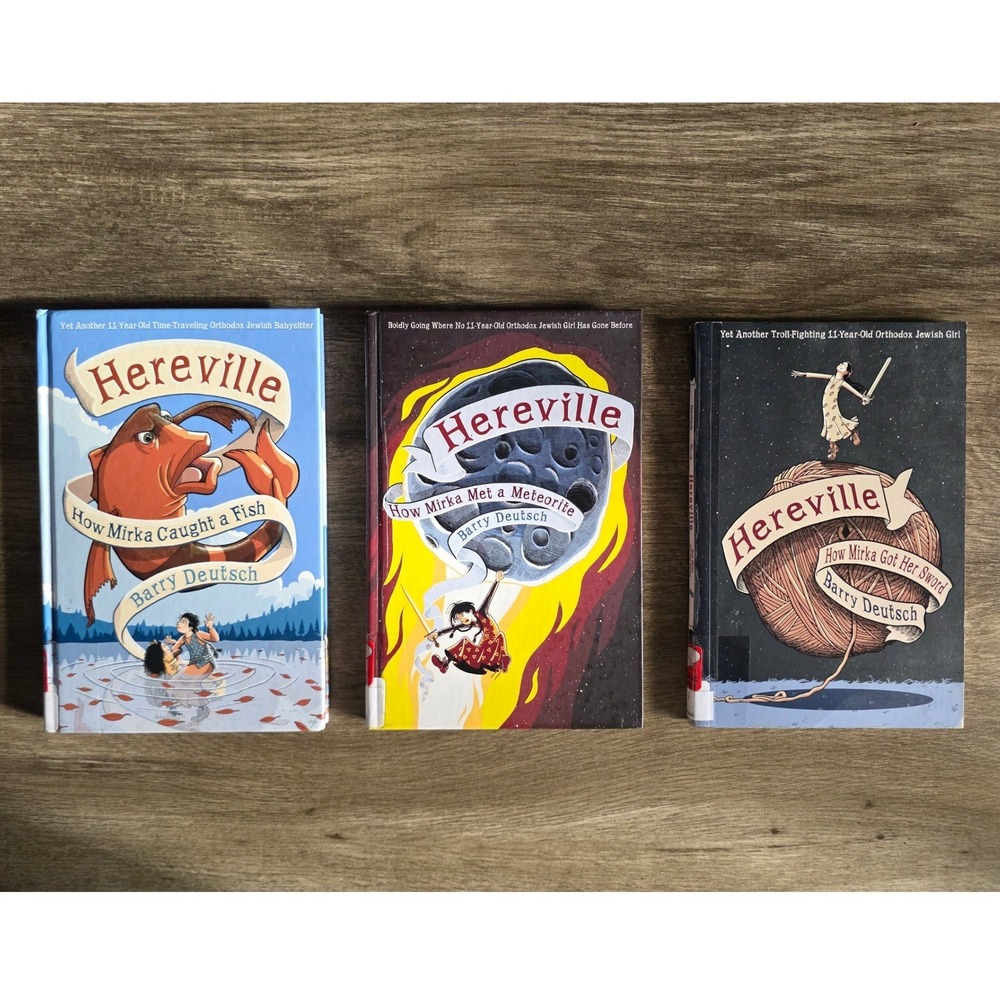 Hereville Graphic Novel Set Barry Deutsch Mirka Hardcover Books 1-3 Kids Fantasy
